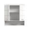 Scout Badschrank Wandhngend 2 Tren, 3 Spiegeltren, 1 Regal Wei hochglanz, wei.