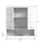 Scout Badschrank Wandhngend 2 Tren, 3 Spiegeltren, 1 Regal Wei hochglanz, wei.