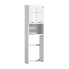 Scout Waschmaschinenschrank 2 Tren, 2 Schubladen, 3 Regale Wei hochglanz, wei.