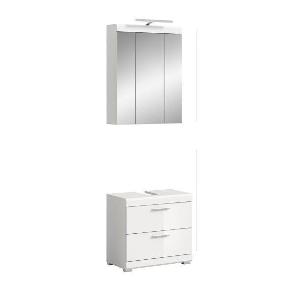 Scout Badmbelset S72 hvid hjglans, wei.