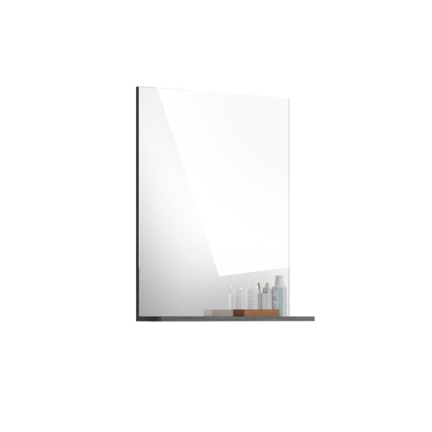 Scout bad speil 60cm 1 hylle hyglans hvitt,rykfarget.