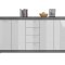 Scout Sideboard 4 Tren, 4 Schubladen grau.
