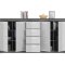 Scout Sideboard 4 Tren, 4 Schubladen grau.