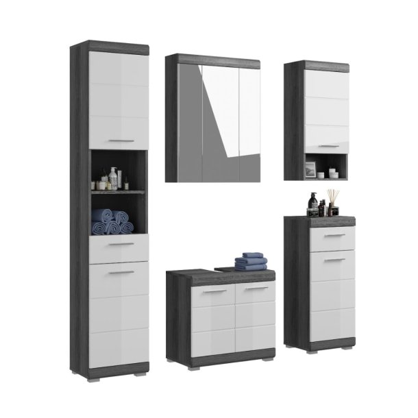 Scout Badmbelset S67 hvid hjglans, grau.