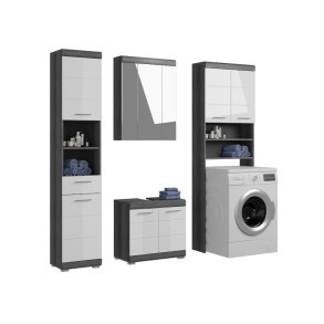 Scout Badmbelset S55 hvid hjglans, grau.