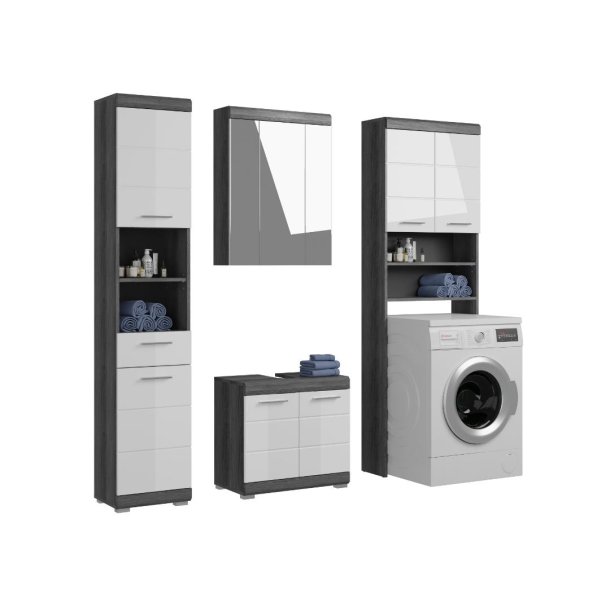 Scout Badmbelset S55 hvid hjglans, grau.