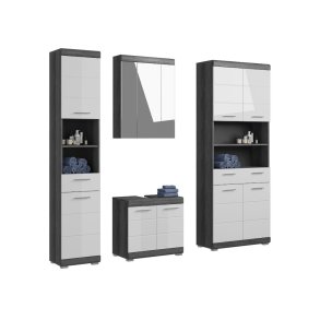 Scout Badmbelset S52 hvid hjglans, grau.