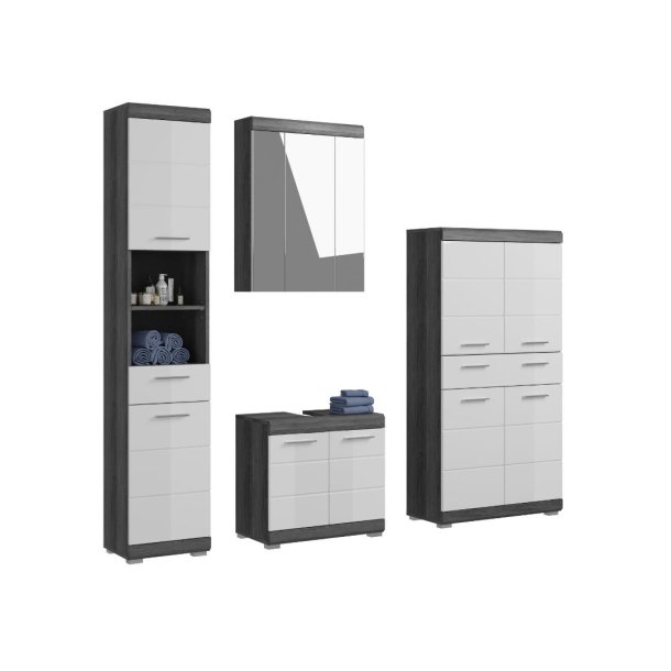 Scout Badmbelset S51 hvid hjglans, grau.