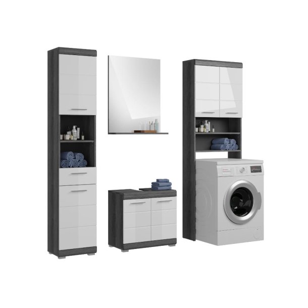 Scout Badmbelset S56 hvid hjglans, grau.