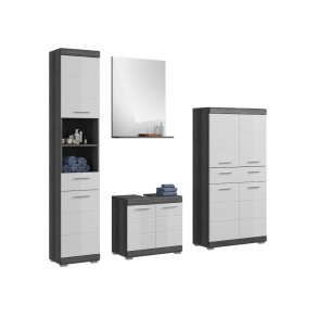 Scout Badmbelset S53 hvid hjglans, grau.