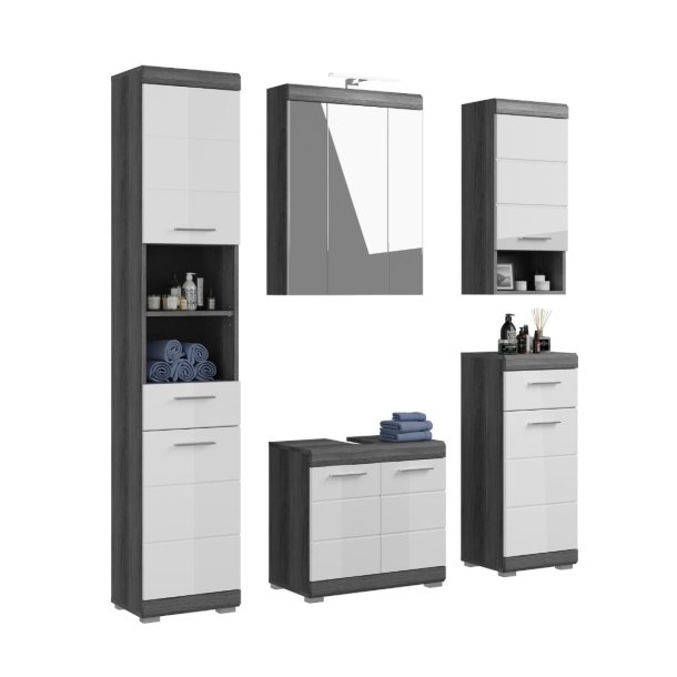 Scout Badmbelset S66 hvid hjglans, grau.