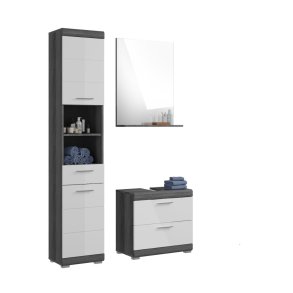 Scout Badmbelset S60 hvid hjglans, grau.