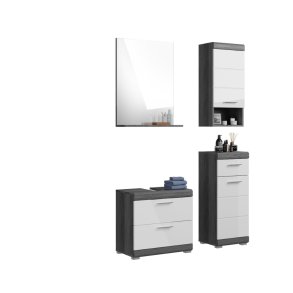 Scout Badmbelset S65 hvid hjglans, grau.