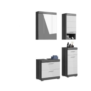 Scout Badmbelset S64 hvid hjglans, grau.