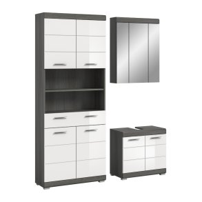 Scout Badmbelset S50 hvid hjglans, grau.