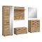 Scout garderobe oppstilling 5 deler eik dekor.