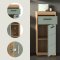 Scout Badschrank 1 Tr, 1 Schublade Salbeidekor, Eiche Dekor.