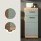 Scout Badschrank 1 Tr, 1 Schublade Salbeidekor, Eiche Dekor.