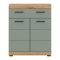 Scout Badschrank 2 Tren, 1 Schublade Salbeidekor, Eiche Dekor.