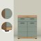Scout Badschrank 2 Tren, 1 Schublade Salbeidekor, Eiche Dekor.
