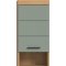 Scout Badschrank Wandhngend 1 Tr, 1 Regal Salbeidekor, Eiche Dekor.