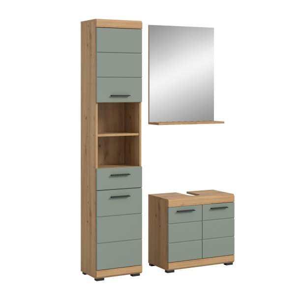 Scout Badmbelset S32 Salbeidekor, Eiche Dekor.