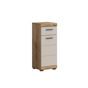 Scout Badschrank 1 Tr, 1 Schublade Kaschmir Dekor matt, Eiche Dekor.