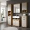 Scout Badschrank 1 Tr, 1 Schublade Kaschmir Dekor matt, Eiche Dekor.