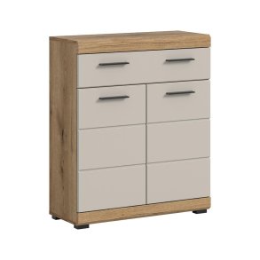 Scout Badschrank 2 Tren, 1 Schublade Kaschmir Dekor matt, Eiche Dekor.