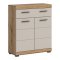 Scout Badschrank 2 Tren, 1 Schublade Kaschmir Dekor matt, Eiche Dekor.