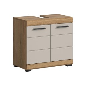 Scout Waschbeckenunterschrank 2 Tren Kaschmir Dekor matt, Eiche Dekor.