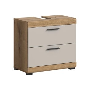 Scout Waschbeckenunterschrank 2 Schubladen Kaschmir Dekor matt, Eiche Dekor.