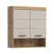 Scout Badschrank Wandhngend 2 Tren, 1 Regal Kaschmir Dekor matt, Eiche Dekor.