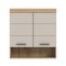 Scout Badschrank Wandhngend 2 Tren, 1 Regal Kaschmir Dekor matt, Eiche Dekor.