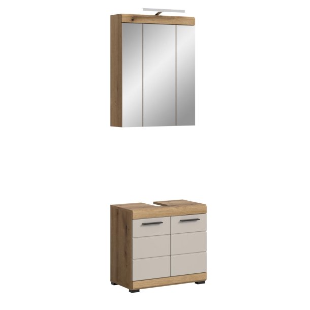 Scout Badmbelset S1 Kaschmir Dekor matt, Eiche Dekor.