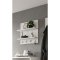 ProjektX Wandgarderobe 4 Haken 2 Regale wei Hochglanz.