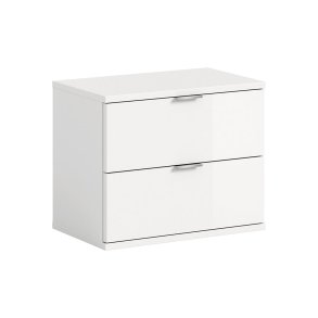 ProjektX Schuhschrank Bank 2 Schubladen wei Hochglanz.