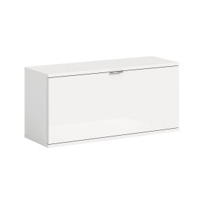 ProjektX Schuhschrank Bank 1 Klapptr wei Hochglanz.
