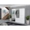 ProjektX Kleiderschrank 4 Tren wei, Spiegel.