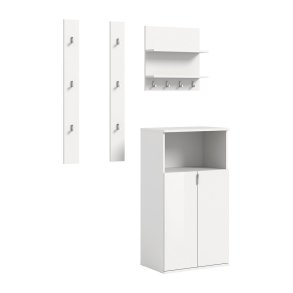 ProjektX Garderobenm�bel Set 3 Teile wei� Hochglanz.