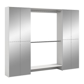 ProjektX Garderobenmöbel Set P10 Weiß hochglanz, weiß.