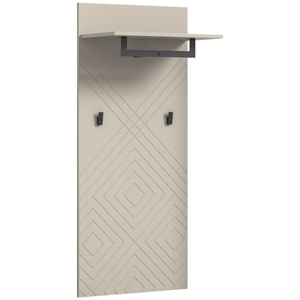 Notes Wandgarderobe 2 Haken 1 Regal matt beige.