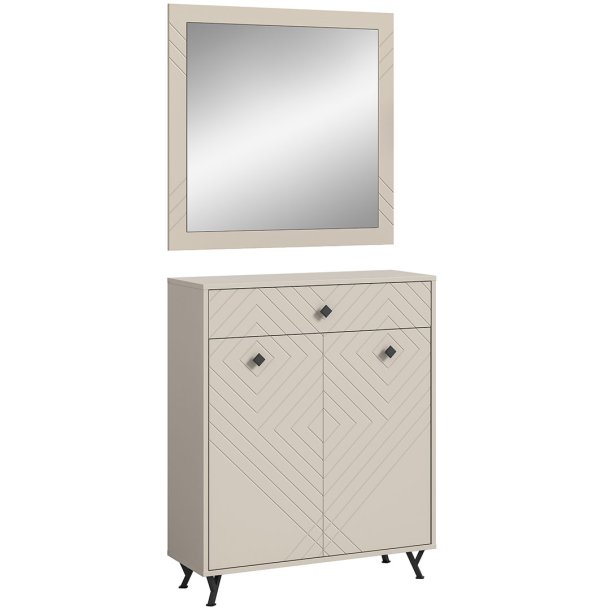 Notes Garderobenmöbel Set matt beige.