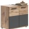 Mason Waschbeckenunterschrank Einzeltyp 2 Türen Grau, Eiche Dekor.