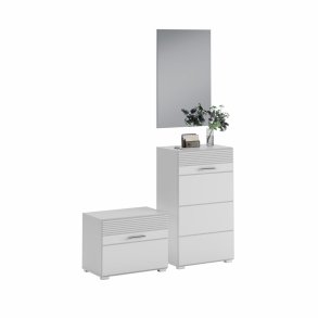 Linus garderobe oppstilling 2 drer hvit.