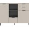Noida Sideboard 2 Tren, 1 Klappentr, 2 Schubladen, 2 Regale Kaschmir Dekor.