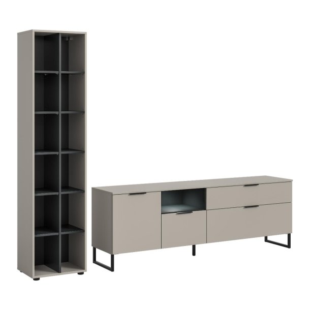 Noida Regal N1 System inkl. Beleuchtung Kaschmir Dekor.