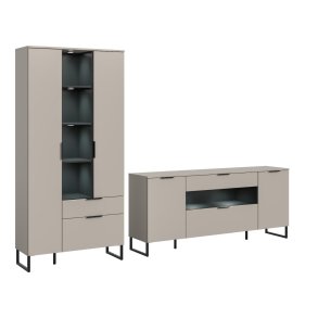 Noida Regal N2 System inkl. Beleuchtung Kaschmir Dekor.