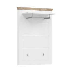 Michigan knagerkke 1 hylde, 1 bjlestang, 2 knager mat hvid,eg dekor,hvid.