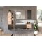 Grado Badschrank wandhngend 1 Tr Eiche dekor,matt grau.